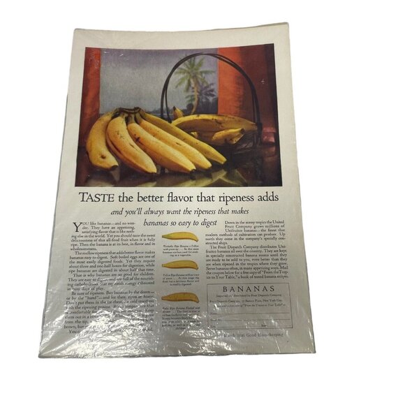 VTG Good Housekeeping March 1926 Banana Ripeness Advertising Print Ads - Picture 1 of 2